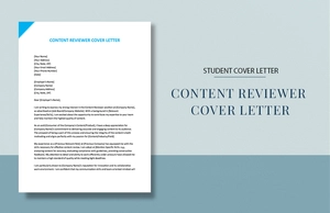 Content Reviewer Cover Letter