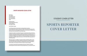 Sports Reporter Cover Letter