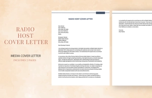 Radio Host Cover Letter