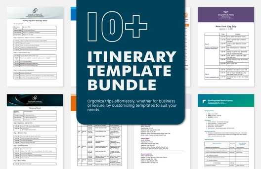 10+ Ultimate Itinerary Template Bundle