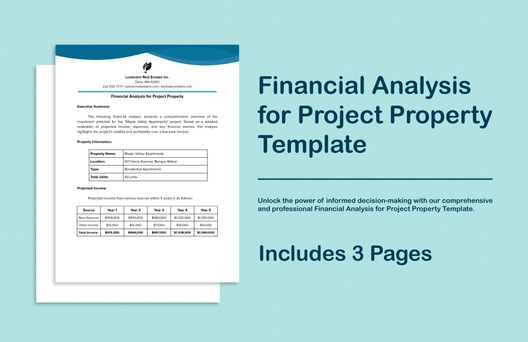 Financial Analysis for Project Property Template