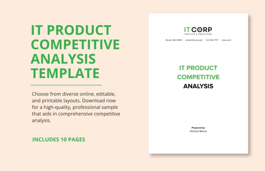 IT Product Competitive Analysis Template