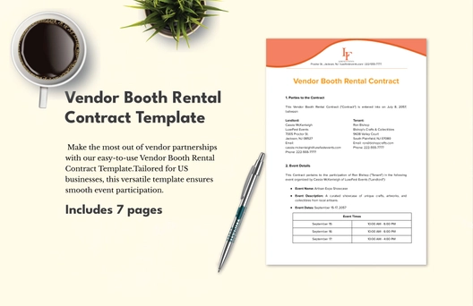 Vendor Booth Rental Contract Template