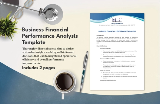 Business Financial Performance Analysis Template