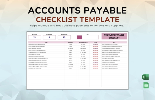 Accounts Payable Checklist Template