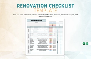 Renovation Checklist Template Renovation Checklist Template