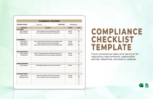 Compliance Checklist Template