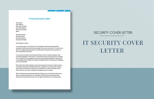IT Security Cover Letter
