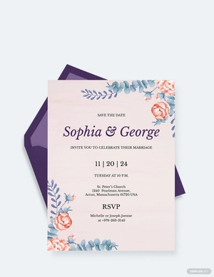 Elegant Traditional Wedding Invitation Template