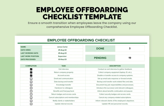 Employee Offboarding Checklist Template