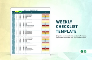 Weekly Checklist Template