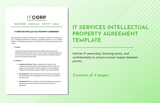 IT Services Intellectual Property Agreement Template