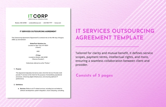 IT Services Outsourcing Agreement Template