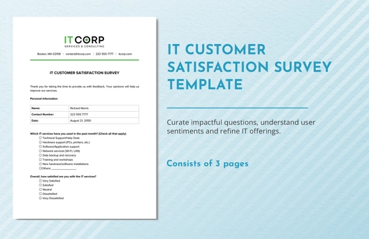 IT Customer Satisfaction Survey Template
