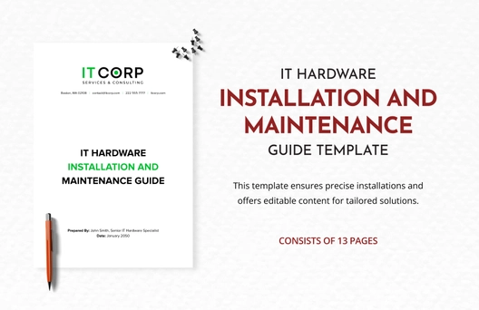 IT Hardware Installation and Maintenance Guide Template