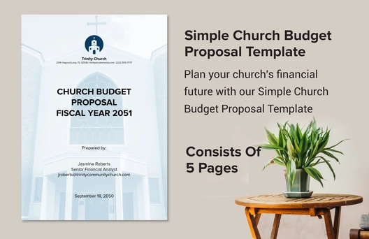 Simple Church Budget Proposal Template