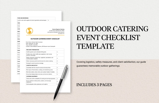 Outdoor Catering Event Checklist Template