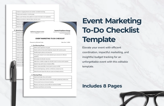 Event Marketing To-Do Checklist Template