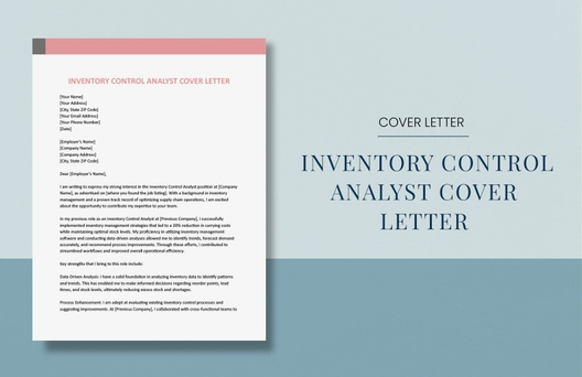 Inventory Control Analyst Cover Letter