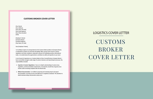 Customs Broker Cover Letter