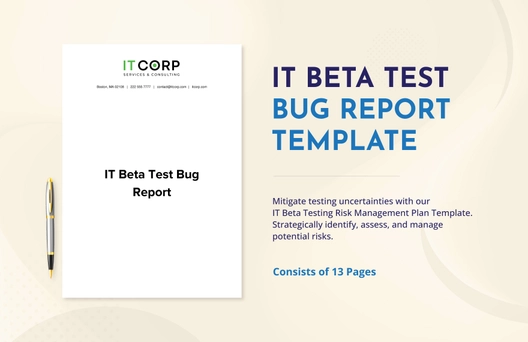IT Beta Test Bug Report Template