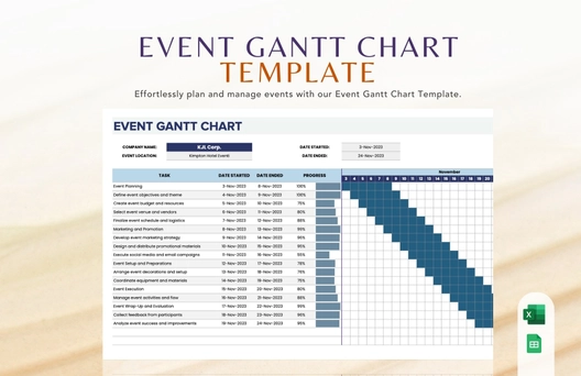 Event Gantt Chart Template