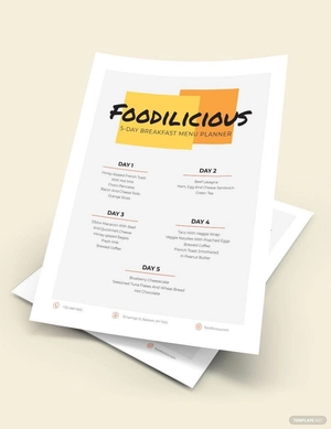 Modern Menu Planner Template