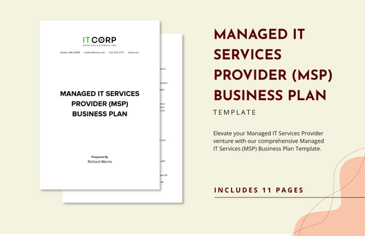Managed IT Services Provider (MSP) Business Plan Template