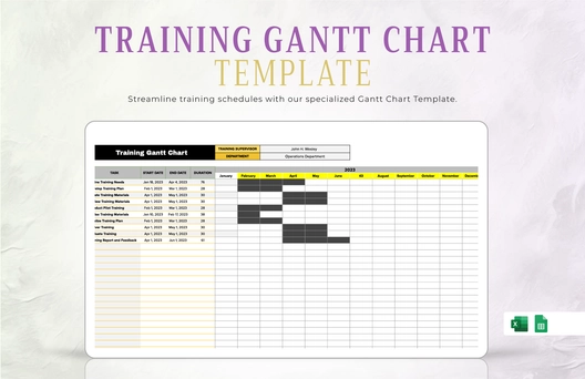 Training Gantt Chart Template