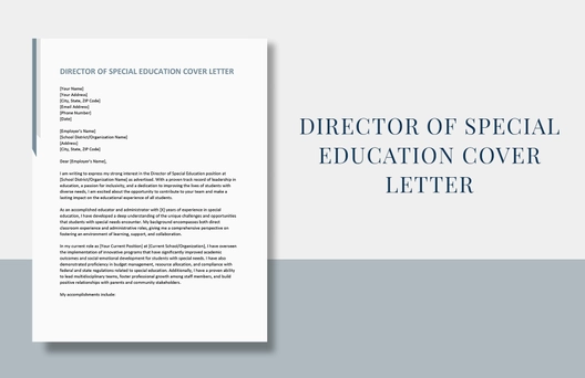 Director of Special Education Cover Letter