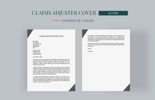 Claims Adjuster Cover Letter