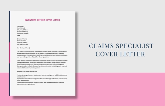 Inventory Officer Cover Letter
