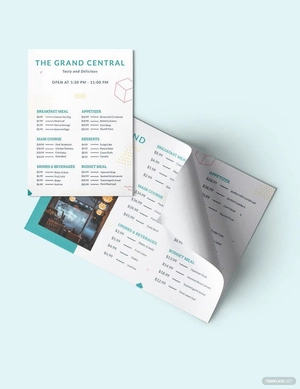 Minimal Menu Board Template