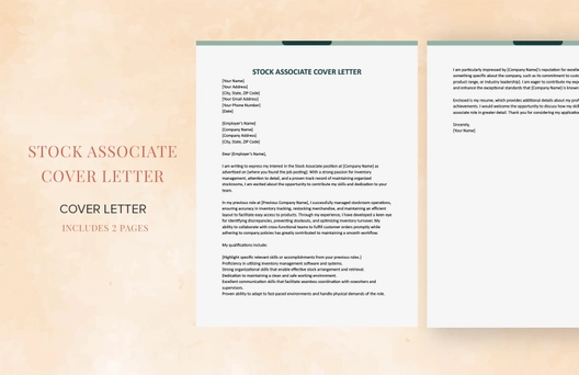 Stock Associate Cover Letter