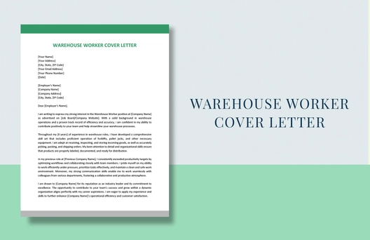 Warehouse Worker Cover Letter