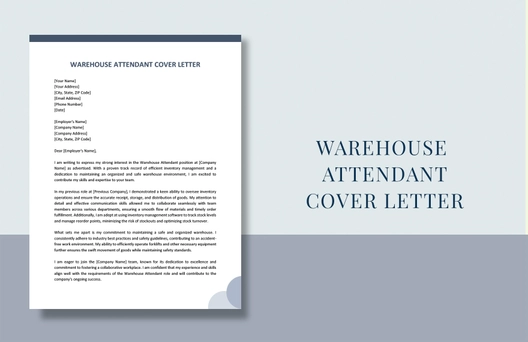 Warehouse Attendant Cover Letter