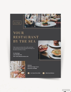 Fine Dining Restaurant Flyer Template