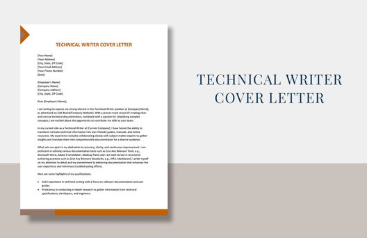Technical Writer Cover Letter
