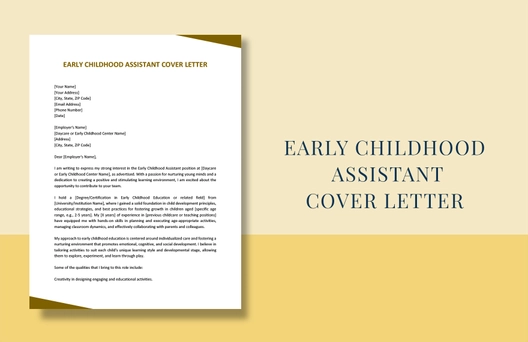 Early Childhood Assistant Cover Letter
