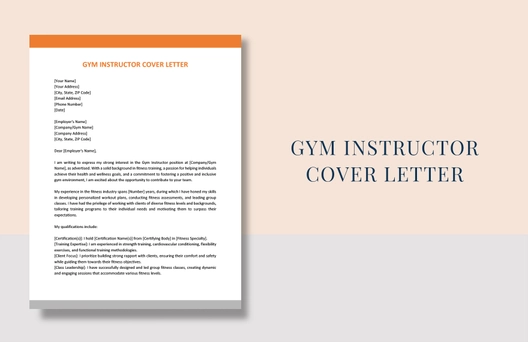 Gym Instructor Cover Letter