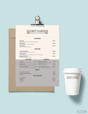 Rustic Restaurant Menu Template