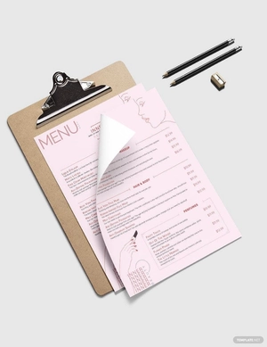 Product Menu Template
