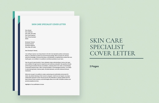 Skin Care Specialist Cover Letter