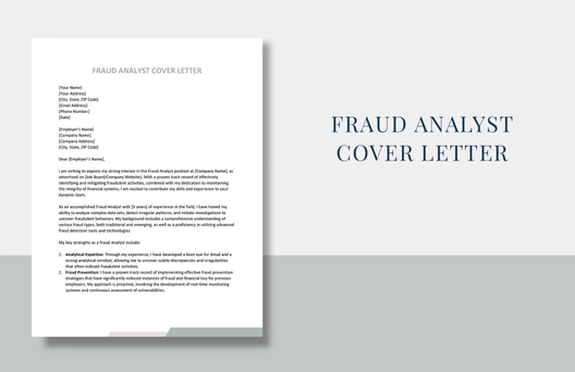 Fraud Analyst Cover Letter