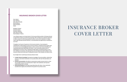 Insurance Broker Cover Letter