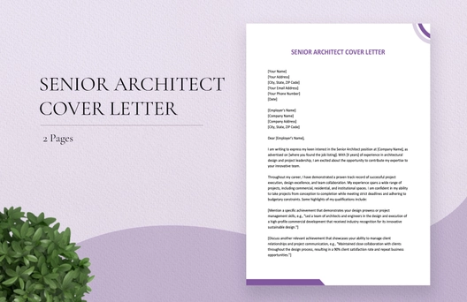 Senior Architect Cover Letter