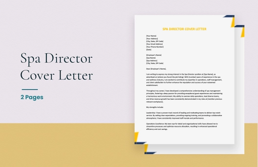 Spa Director Cover Letter