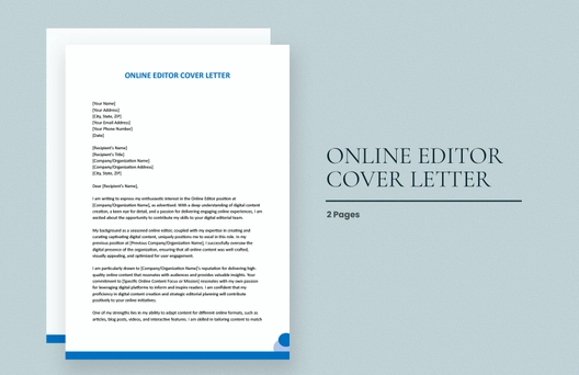 Online Editor Cover Letter