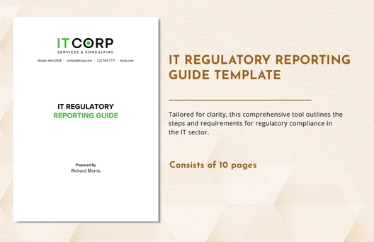 IT Regulatory Reporting Guide Template