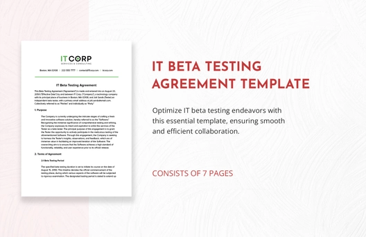 IT Beta Testing Agreement Template